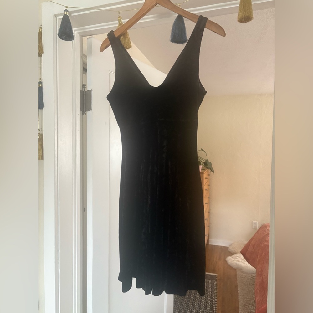 Betsey Johnson Black Velvet Dress